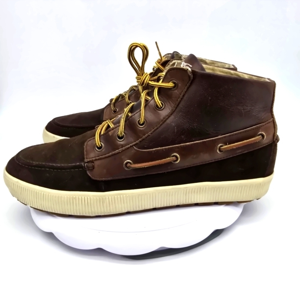 POLO Ralph Lauren Shoe Men's 13D Delmont Brown Leather Suede Chukka Boots